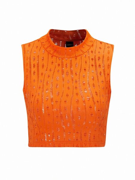 

cut out stand neck tank w1lt#, White