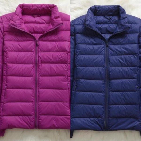 

women down jacket hooded white duck down warm overcoat solid color portable outerwear size ultra light coat winter1, Black