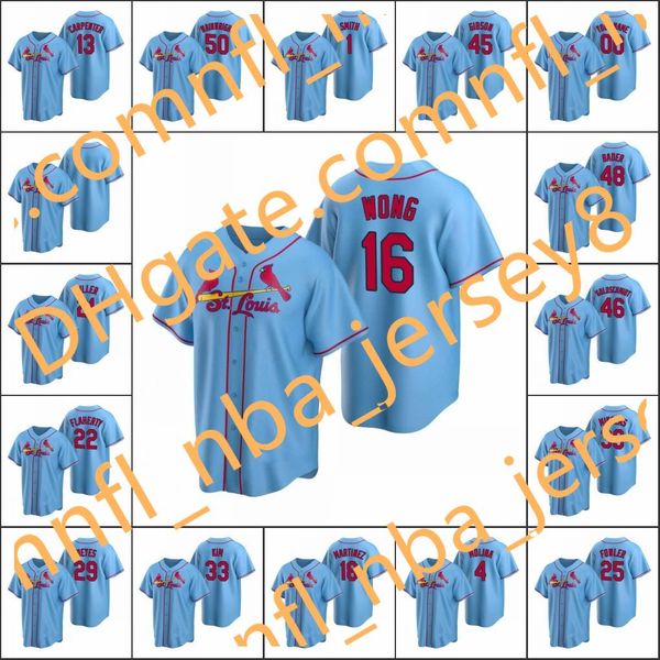 

святой луи cardinals # 4 yadier molina 13 мэтт карпентер 1 смит мужчины женщины молодежь пользовательские легкие голубая реплика альтернатив, Blue;black