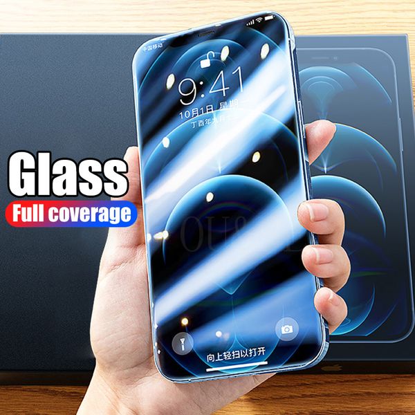 

full cover tempered glass on the for iphone 11 12 13 pro xs max xr x screen protector and iphone 8 6 7 plus se 5 5s glass