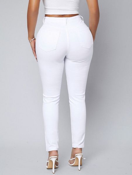 

sxy high waist ripped skinny jeans p12y#, Blue