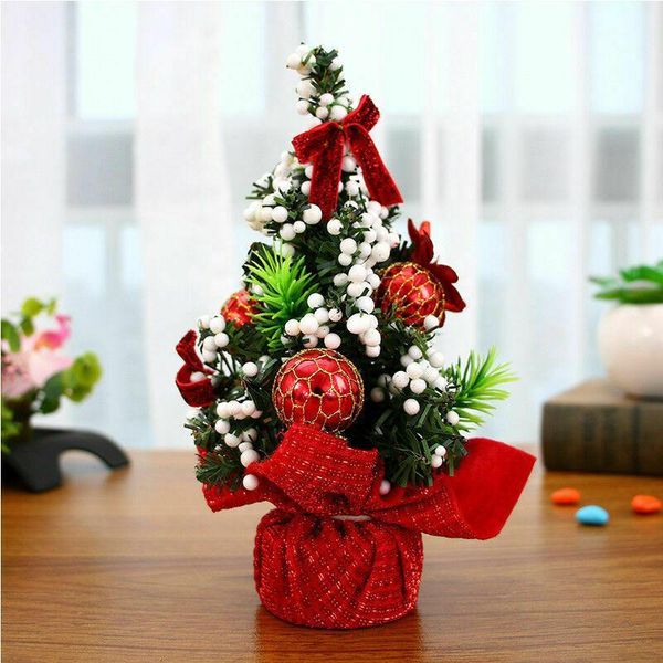 

20cm mini christmas tree fake pine trees diy colorful xmas p prop for christmas party table decoration new year home decor1