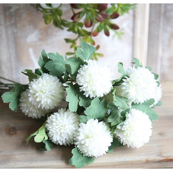 

2 heads artificial flowers dandelion long stem branch faux hyacinth vivid silk fake flowers wedding festival home decorations f jlllpr