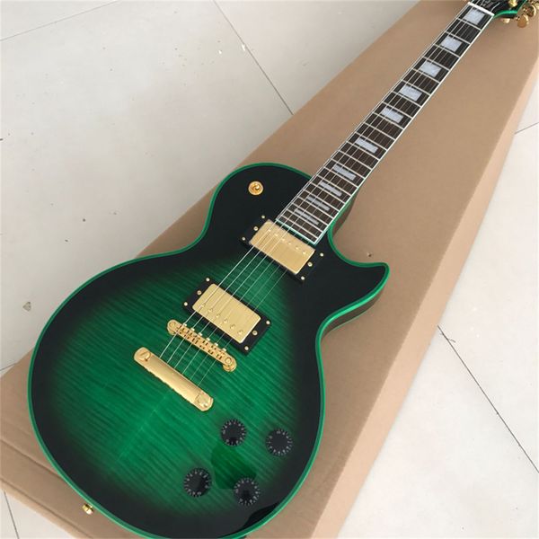 

delivery, green electric guitar, tiger maple guitar, new electric guitars guitarra