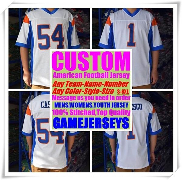 

custom basketball baseball ice hockey men women kids american football jerseys college vapor untouchable stitched jersey green 4xl 5xl 6xl, Black