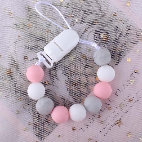 

xcqgh 15 мм круглые силиконовые бусины для прорезывания зубов цепь для зубов для младенческого малыша кормления фиктивных клипов xcqgh 15 мм