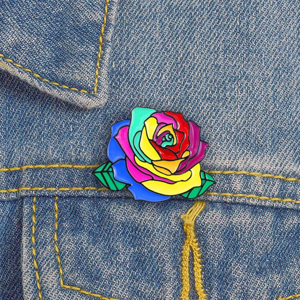 

women corsage colorful flower brooch pin rainbow plant brooches lapel badges jewelry gifts for friend wholesale pin, Blue