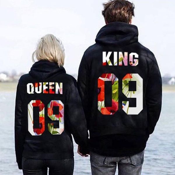 

2021 зима kinghis queen mean men женские повседневные толстовки для пары хлопчатобумажные кофты падения доставка хорошего качества, Black