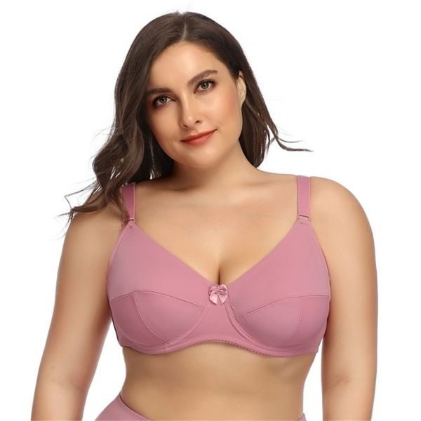 

ultra thin seamless large bra comfortable breathable women's underwear deep v adjustment plus size bra new brassiere f ddd lj201208, Red;black