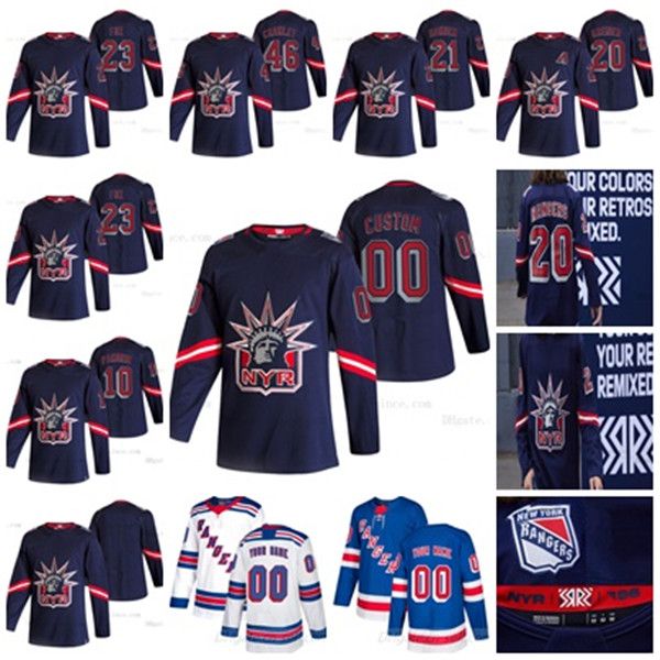 

outlet new york rangers 2021 reverse retro 13 alexis lafreniere kaapo kakk jacob trouba artemi panarin zibanejad chris kreider skjei jerseys, Black;red