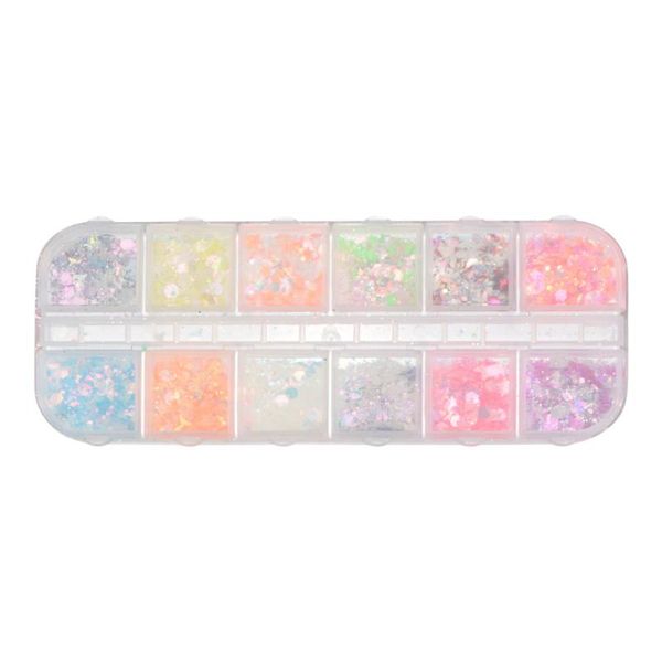 

nail glitter 1 box manicure luminous sequins delicate boxed decor, Silver;gold