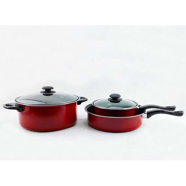 

2018 three-piece pans home red wok stockpot milk non-stick frying pans household restaur jlljmz dh_niceshop