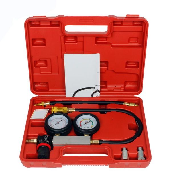

professional hand tool sets 0-100psi double petrol gas engine cylinder compressor gauge meter test pressure compression tester leakage diagn