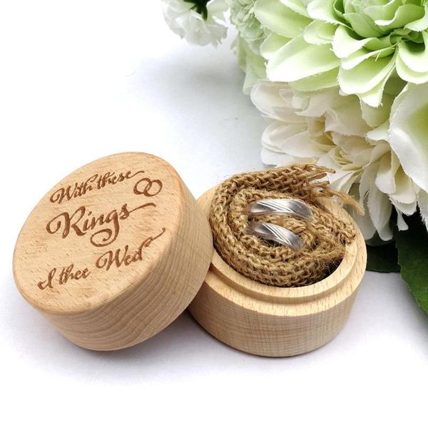 

gift wrap personalized rustic wedding wood ring box holder bearer storage