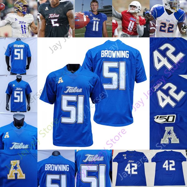 

2021 tulsa golden hurricane football jersey ncaa college shamari brooks keylon stokes sam crawford jrd, Black