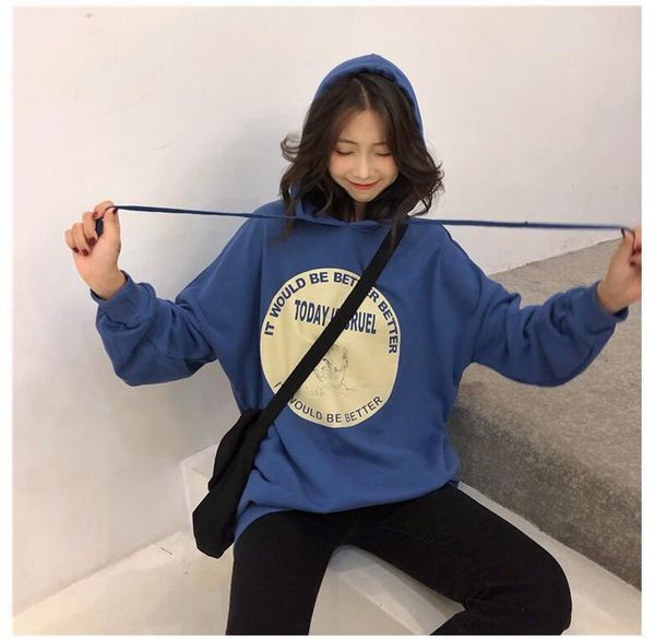 

oversized pocket sweatshirts harajuku hoodies boy friend style casual style pullovers women sweetshirts, Black