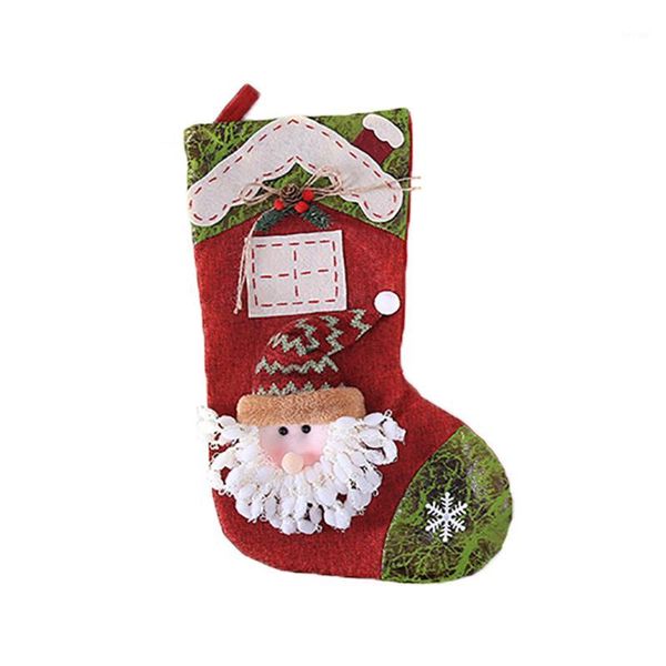 

christmas decorations non-woven cloth gifts candy bag santa claus snowman socks year gift decor for home f3011301
