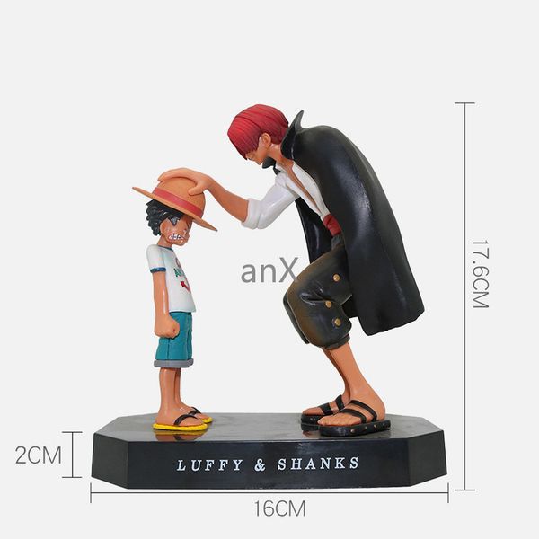 

15cm anime one piece four emperors shanks straw hat luffy pvc action figure going merry doll collectible model toy figurine