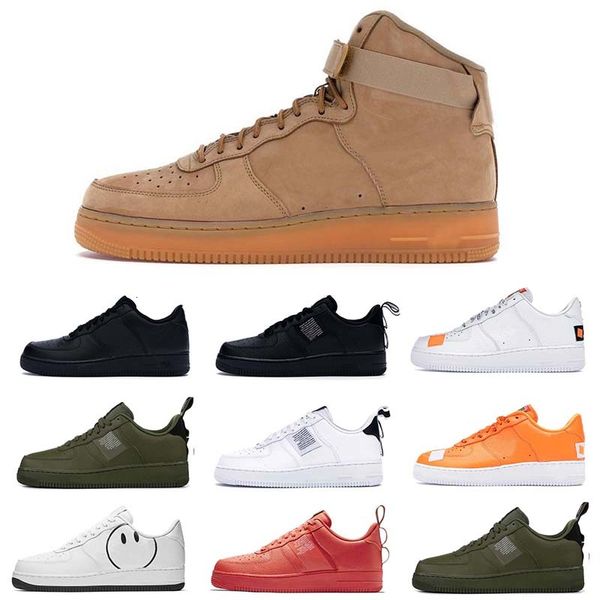 

2021 new wheat flax hgih dunk 1 one mens running shoes utility red volt green jdi skateboard fashion sports sneakers trainers 36-45, White;red