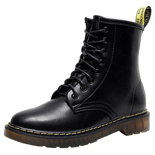 

2020 new boots women ankle boots low heel lace up short for women autumn winter1, Black