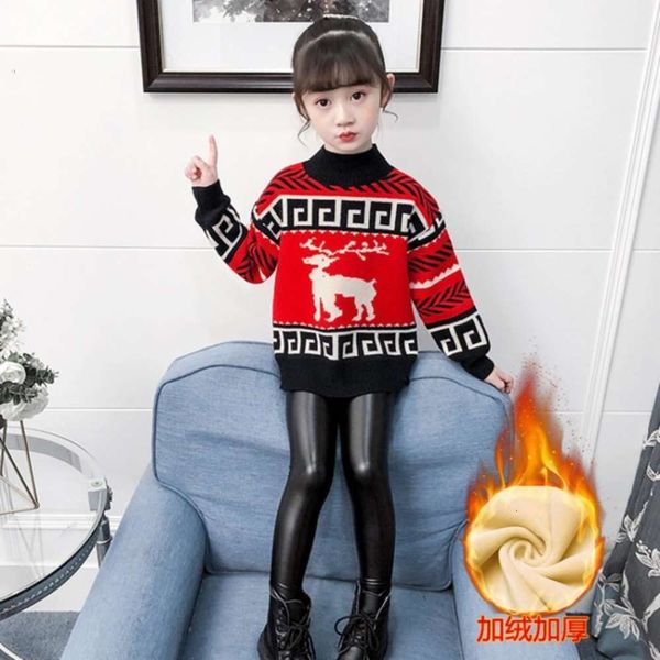 

winter gift cartoon elk snowflake sweater children's girls' pullover s6ze, Blue