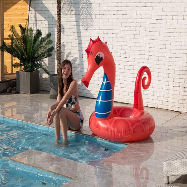 

морская лошадь плавание кольцо взрослых плавание круга чулки плавающее кольцо надувные сиденья летняя вода игрушка для бассейна поплавок вес