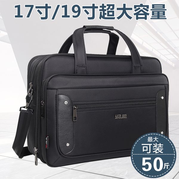 

super large capacity briefcase handbag canvas oxford man's trip business work office computer bag