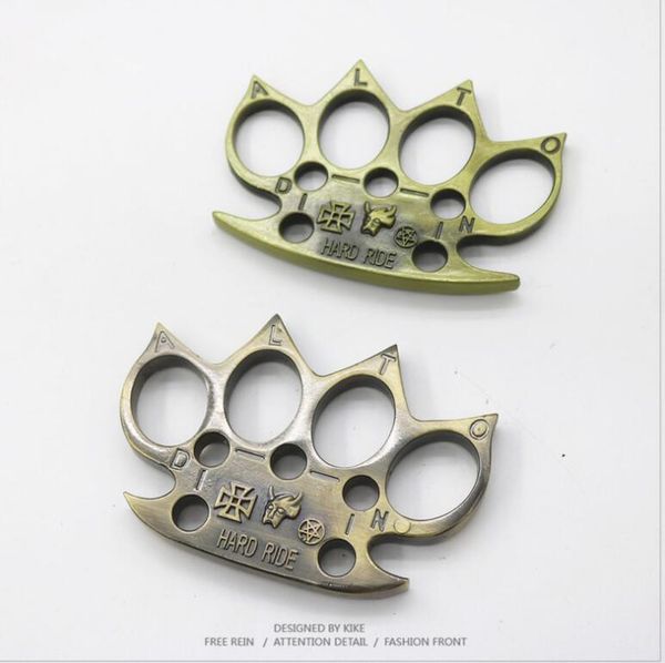

2020 new brass four finger tigers edc self protection ring women and men security defense tool