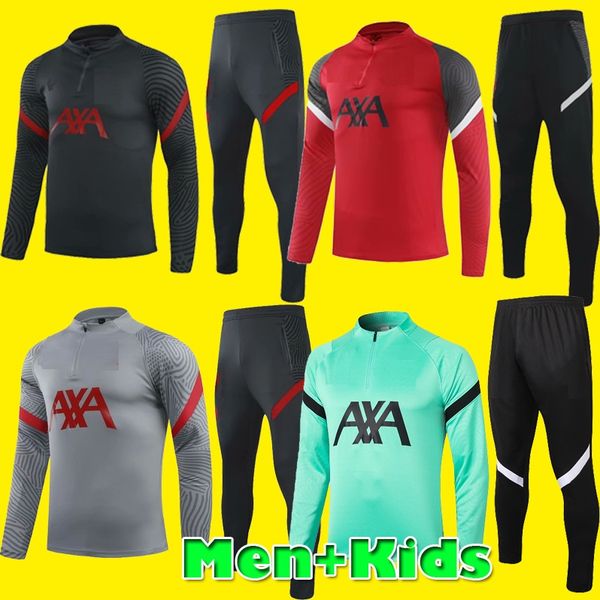 

20 21 football training tracksuit men soccer training suit 2020 2021 chandal jogging, Black