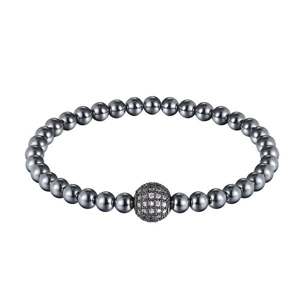 

livvy 2018 новые модные люди cz бусины серый жемчужный медные бусины браслеты ювелирные изделия короны мужские ювелирные изделия ювелирные и