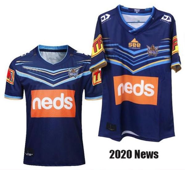 

gold coast titans rugby jersey new 2020 home australia rugby league jersey nrl rugby league jerseys size s-3xl, Black;gray