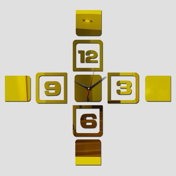 

горячие продажи новые наклейки стены часы часы horloge часы гостиная украшение дома декольсия diy 3d акриловое зеркало кварц современный q w