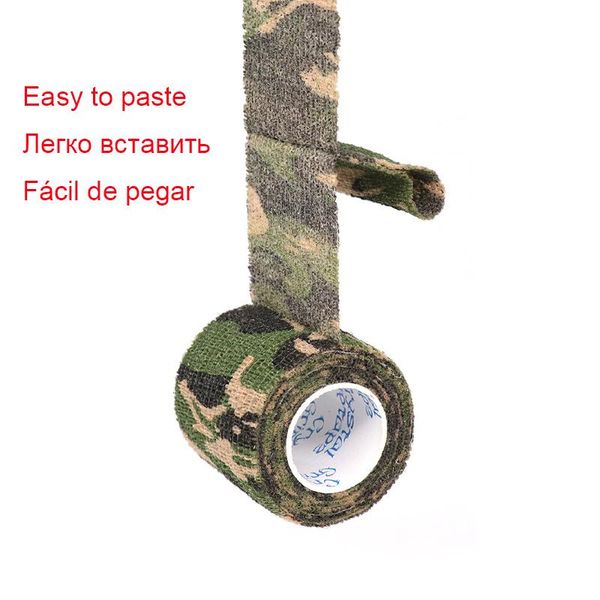 

4.5m camouflage elasast sports protector hunting disguise elastic wrap tape self adhesive ankle knee finger arm bandage wmtxfv