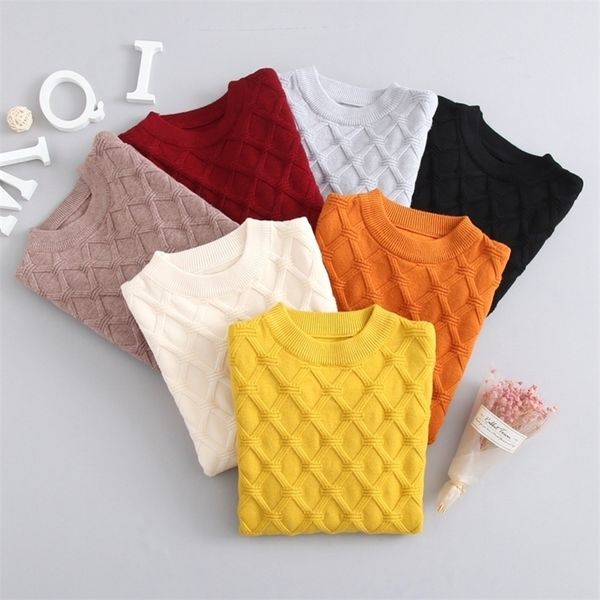 

2-7t new clothing baby boy girl knitted sweater autumn baby kids clothing wear sweaters baby winter pullover solid color 201109, Blue