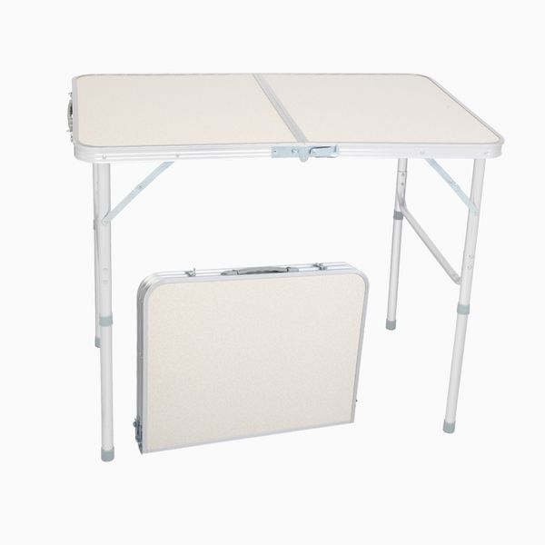 

home use portable aluminum table 90 x 60 x 70cm outdoor folding table stool set for camping picnic party bbq ship from usa