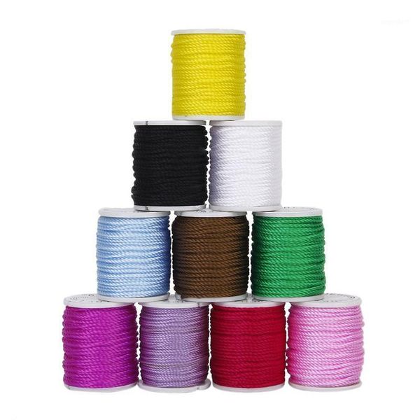 

10 colors 1mm / 0.8mm nylon hand knitting cord string beading thread for diy jewellery making1, Black;white
