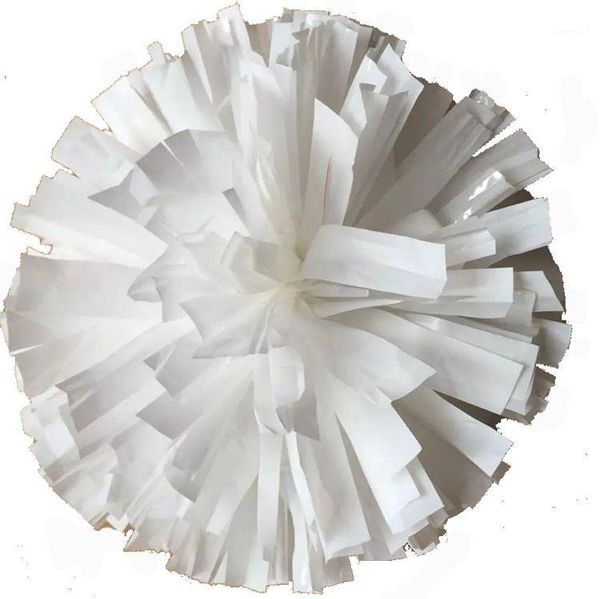 

cheerleading 32cm white pompoms (2pieces/lot) cheers pompon the handle can choose color combination1