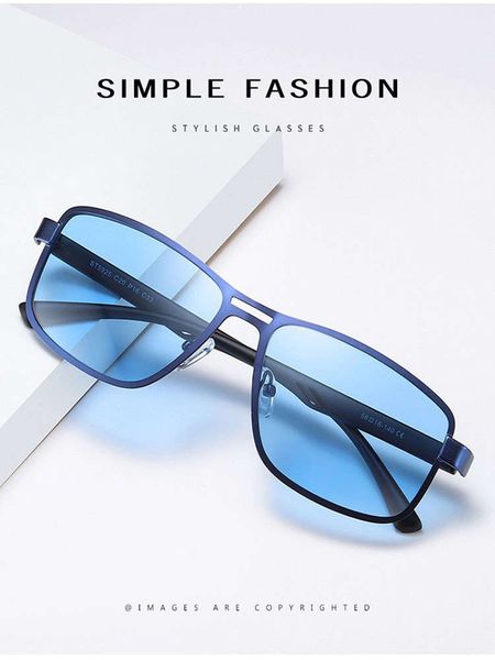 

2020 new net red polarized square for men anti ultraviolet driving fishing sunglasses men's fashion, Black