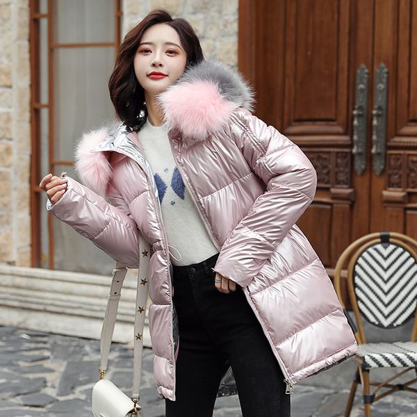 

women parka glowing women's thick winter jas snow jackets waterproof orwindny slender hair wear big jack vqmjo, Black