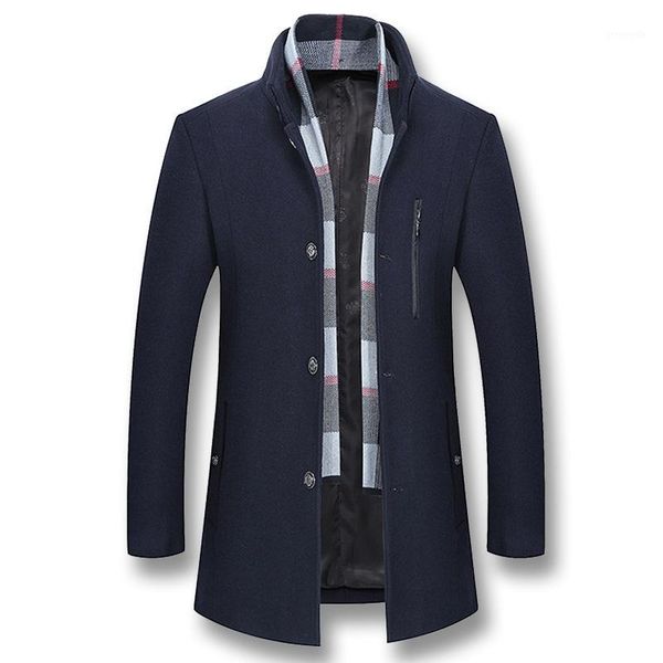 

isurvivor 2019 men winter autumn woolen jackets coats male casual fashion slim fit large size solid color jackets1, Black;brown