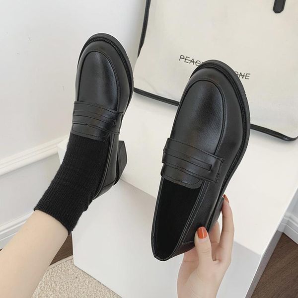 

обувь женщина квартиры осень модис британский стиль slip-на платформе все-матч круглый ног оксфорды повседневные женские кроссовки платье на, Black