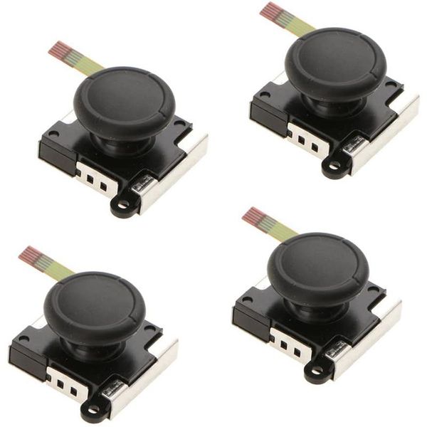 

4 pieces 3d replacement left & right joystick analog rocker stick with cap for joy-con switch controller