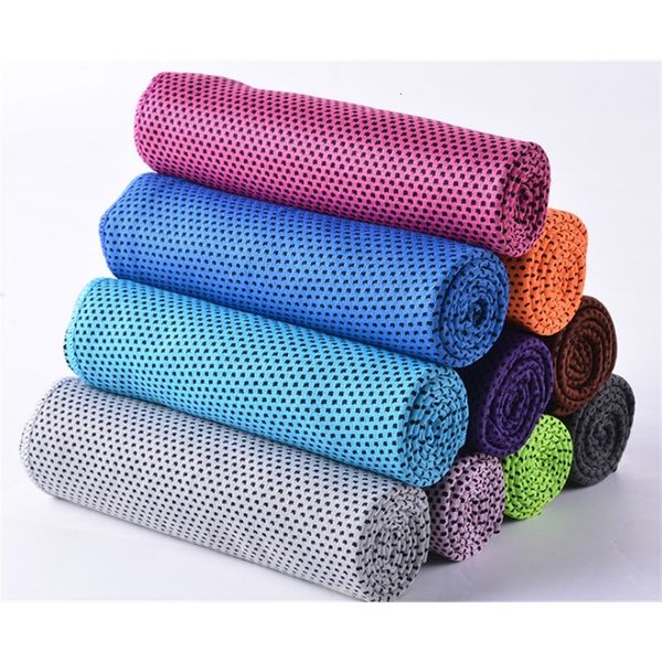 

sweat customize exercise ice summer cold fitness cool quick dry soft breathable cooling towel for kids 90*30cm opp