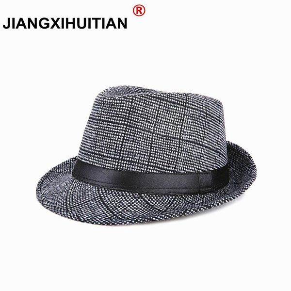 

2017 new england retro men couple women fedoras jazz hat autumn winter woolen bowler hats cap classic version wmthym, Black;white