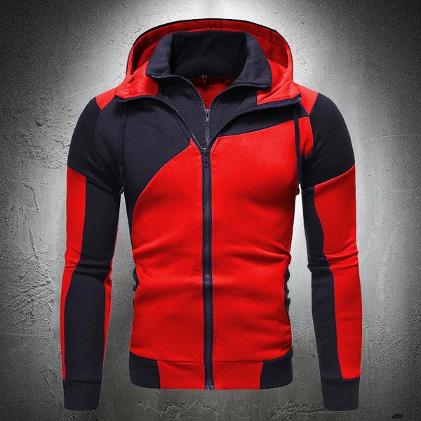

fall of fashion casual zipper fleece men's hoodies sweatpants, Black