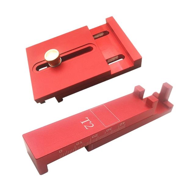 

t1/t2 woodworking special depth measuring wooden tenon ruler saw gauge aluminum alloy serrated ruler manual measurement woodwork
