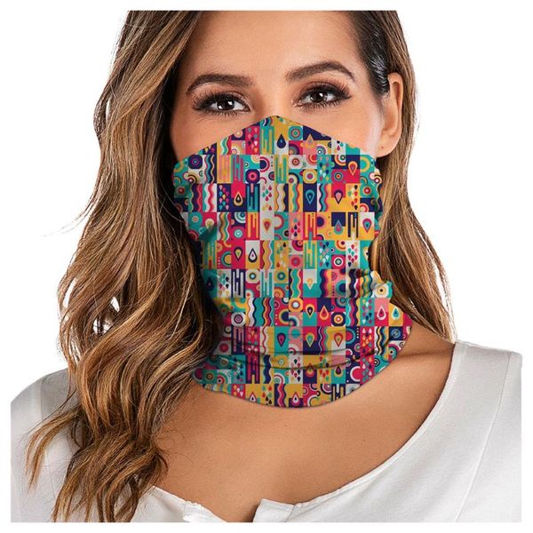 

25# foulard femme mouth cover scarvesÂ outdoor headband scarf neck windproof sun protection bandana outdoor cycling, Blue;gray