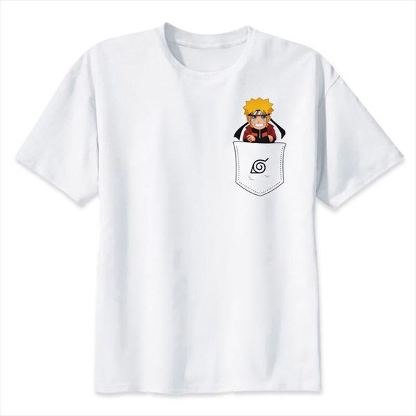 

naruto new designt shirt men 2018 summer longline streetwear hip hop cotton mens tee shirt homme, White