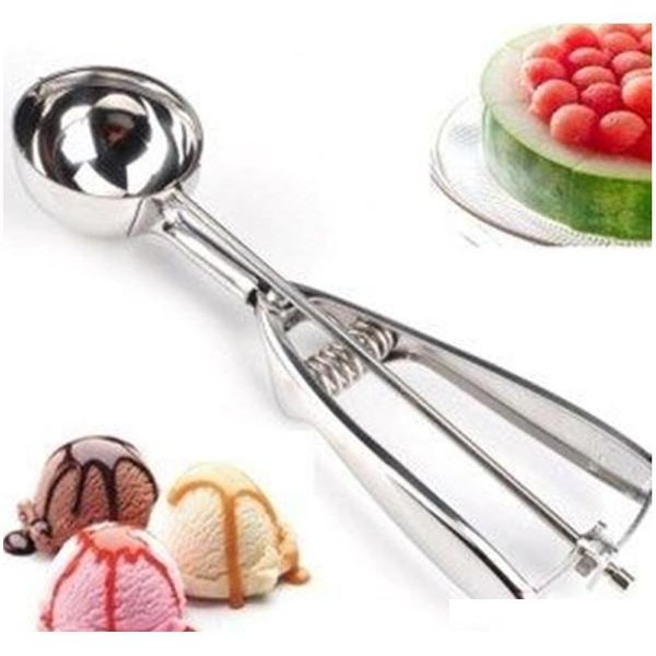 

ice cream spoon useful stainless steel ice cream scoop cookies dough disher spoon potato masher watermelon spoon 2qkah