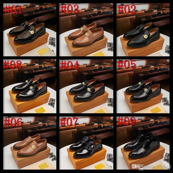 

mi brand handmade breathable luxury men's oxford shoes dress shoes men flats fashion genuine leather casual men shoes 33, Black